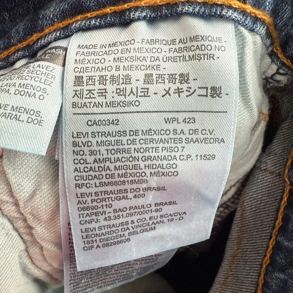 Levi Strauss 505 Mens 33x30 Blue Denim‎ Jeans Regular Fit Straight Leg